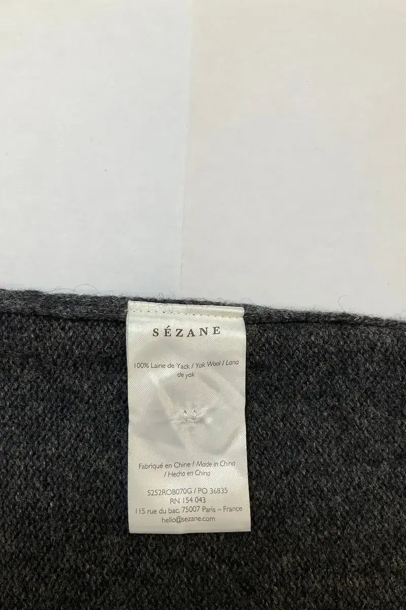 Cardigan Sézane Anthracite en Laine