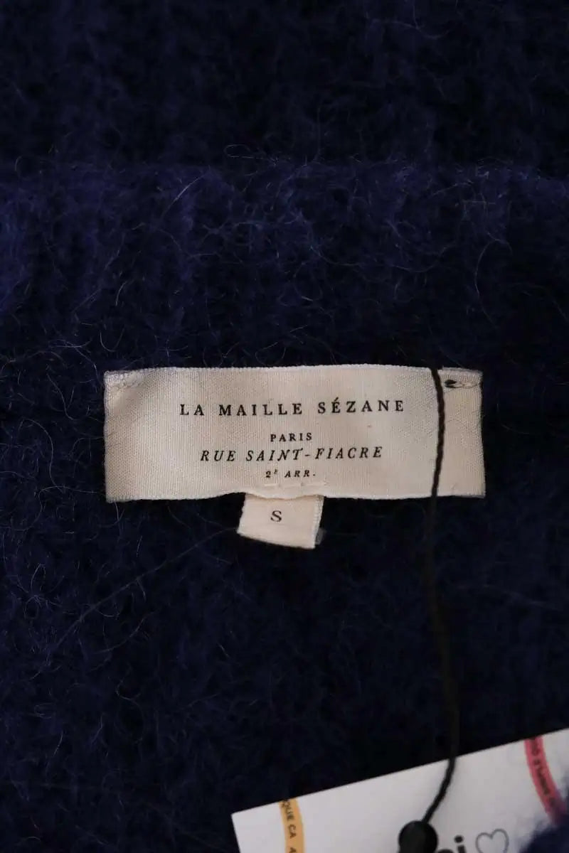 Cardigan Sézane Bleu en Laine