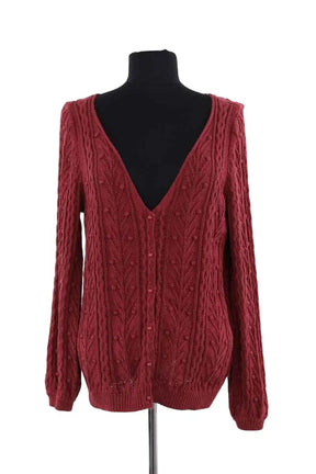 Cardigan Sézane Bordeaux en Coton, taille M - Seconde Main
