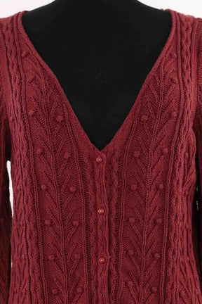 Cardigan Sézane Bordeaux en Coton