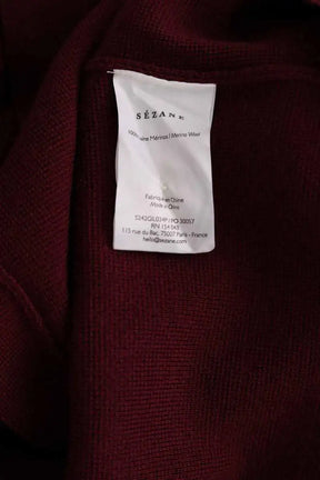 Cardigan Sézane Bordeaux en Laine