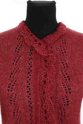 Cardigan Sézane Bordeaux en Laine