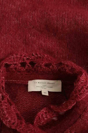 Cardigan Sézane Bordeaux en Laine