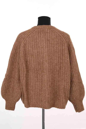 Cardigan Sézane Camel en Laine