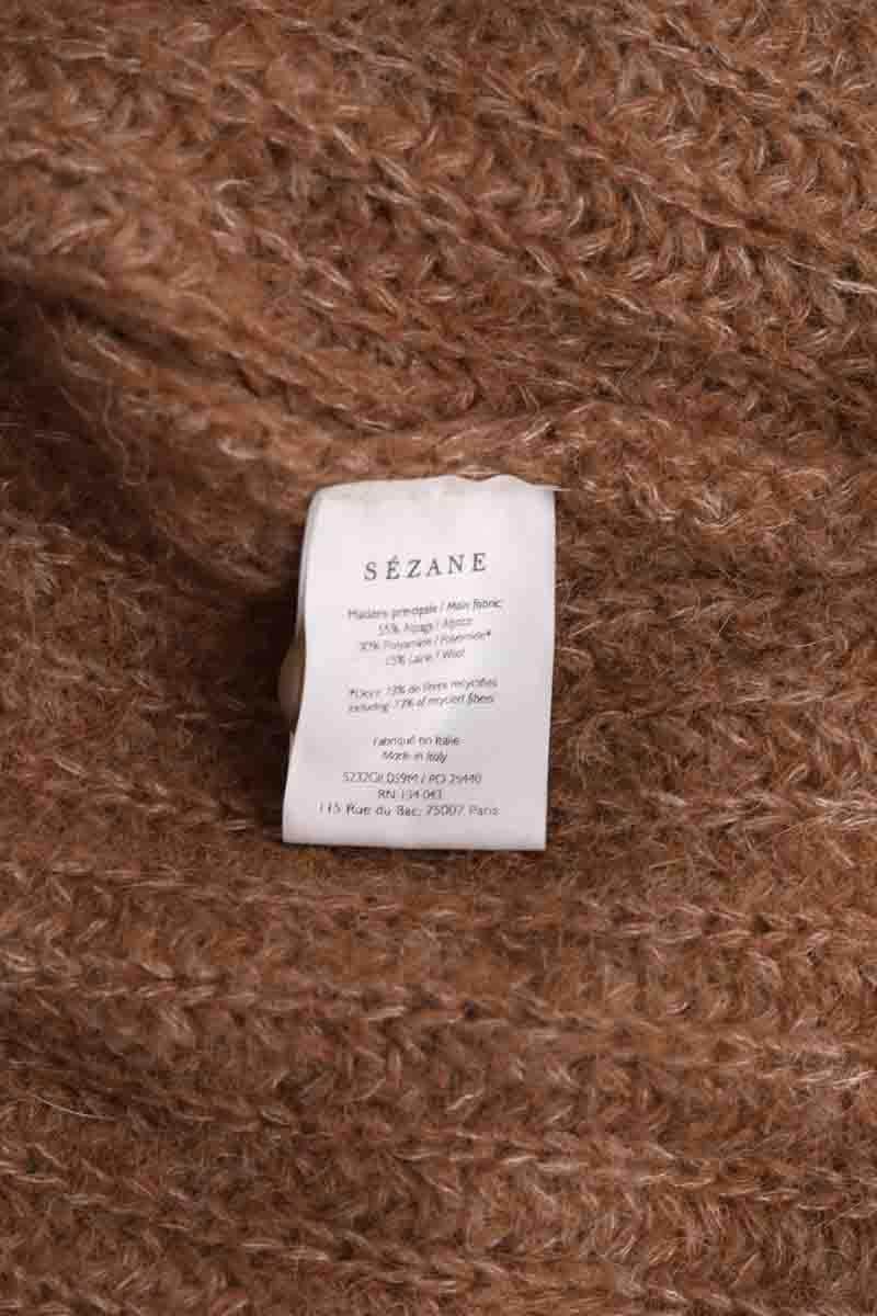 Cardigan Sézane Camel en Laine