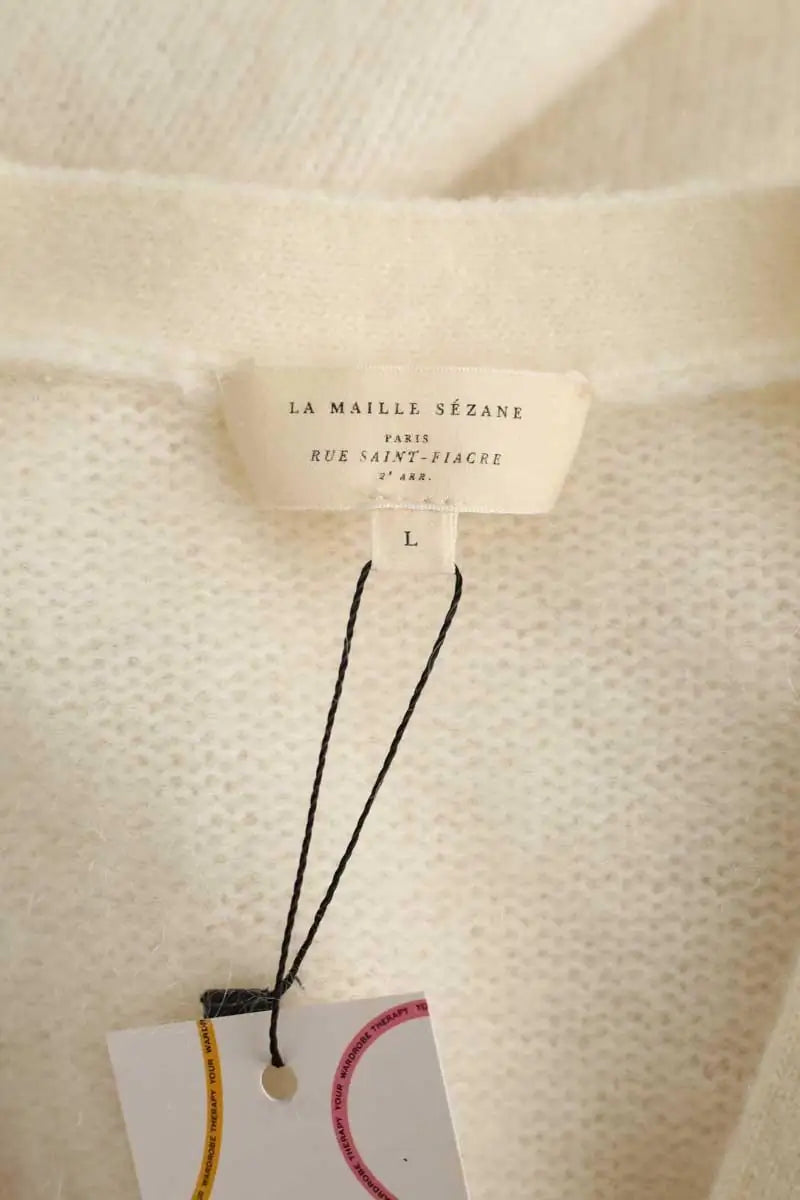 Cardigan Sézane Ecru en Laine
