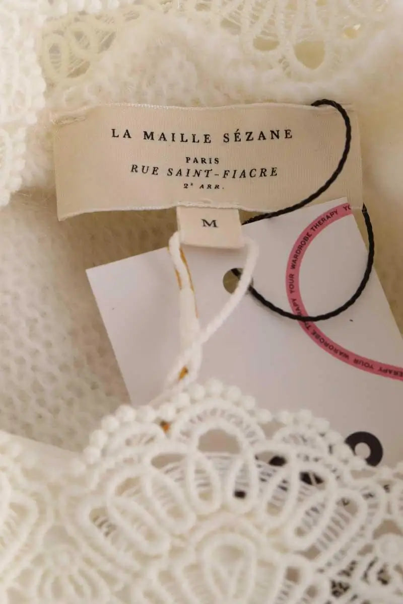 Cardigan Sézane Ecru en Laine