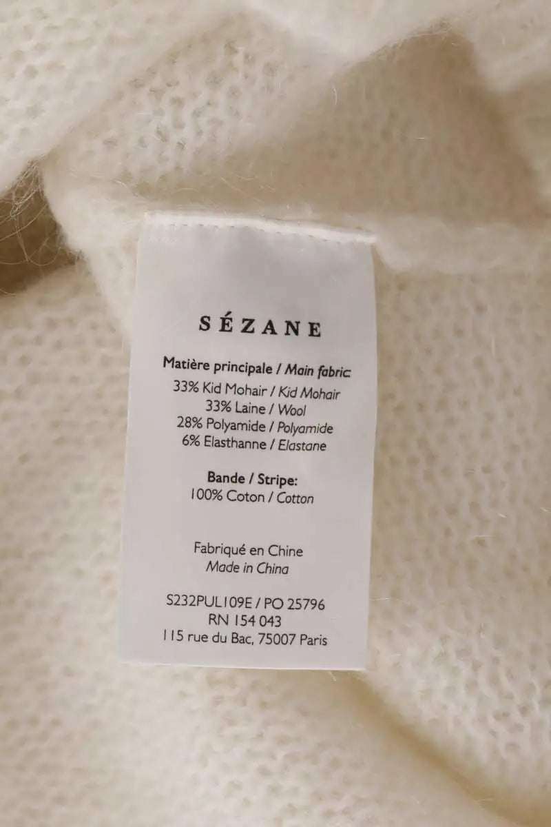 Cardigan Sézane Ecru en Laine