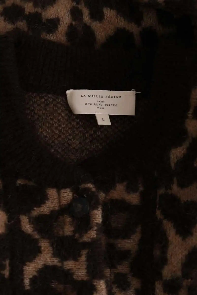 Cardigan Sézane Marron en Laine
