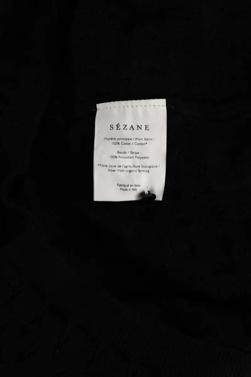 Cardigan Sézane Noir en Coton