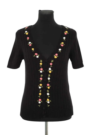 Cardigan Sézane Noir en Coton, taille S - Seconde Main