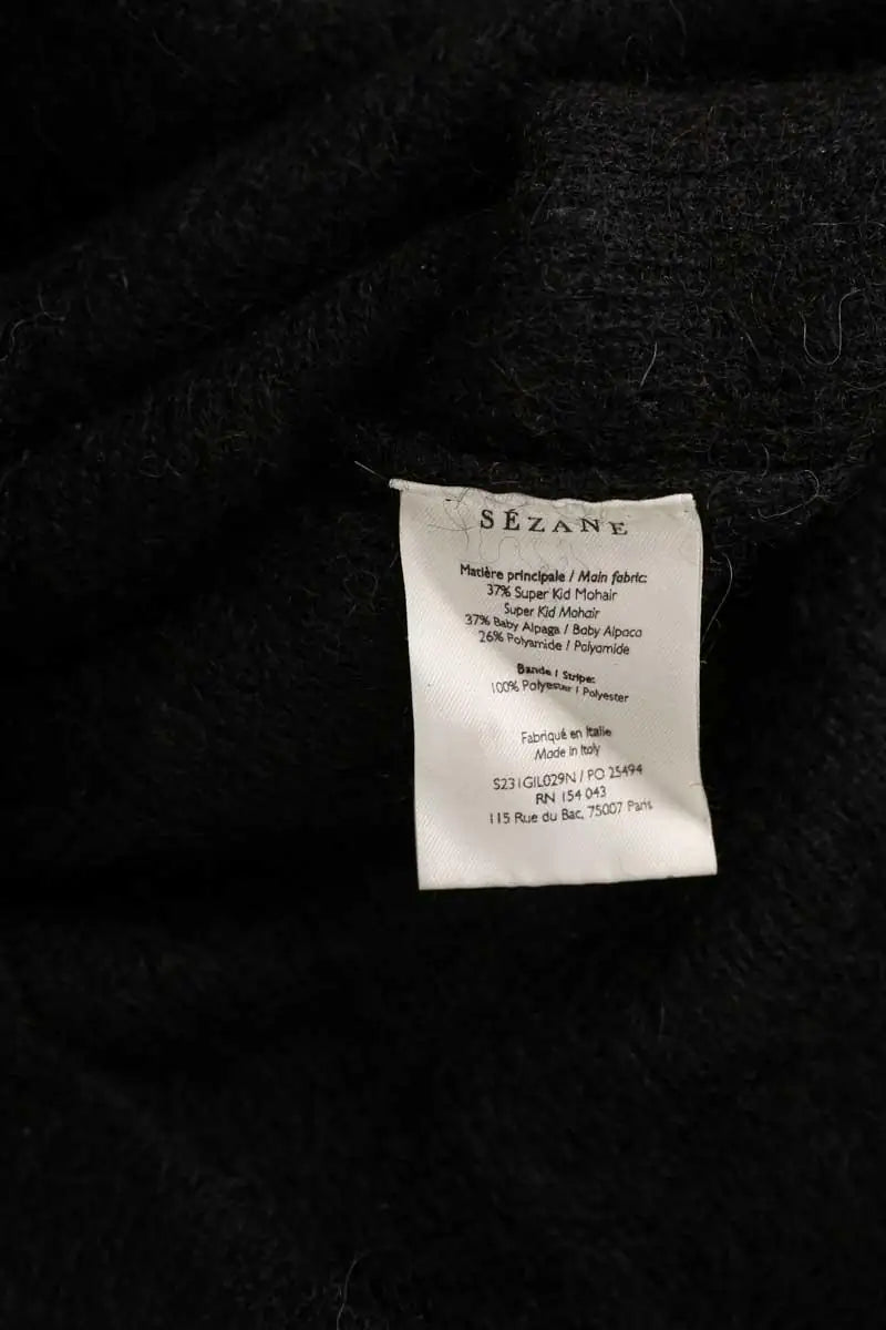 Cardigan Sézane Noir en Laine
