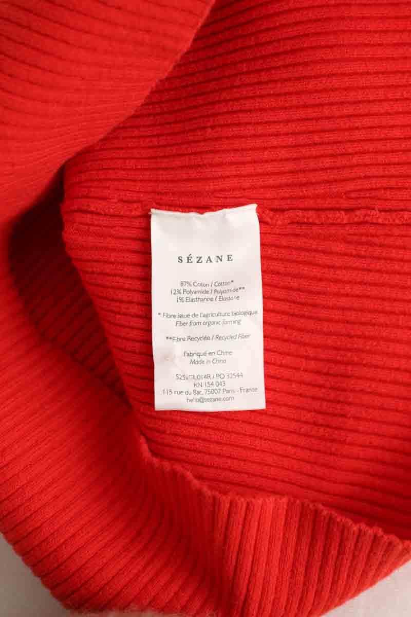 Cardigan Sézane Rouge en Coton