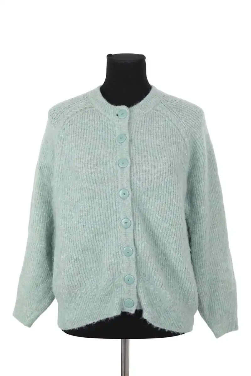 Cardigan Sézane Vert en Laine, taille XS - Seconde Main