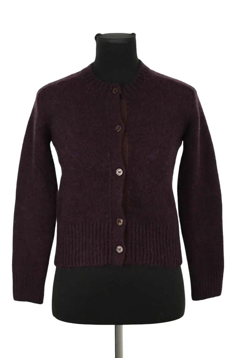 Cardigan Soeur Bordeaux en Laine, taille S - Seconde Main