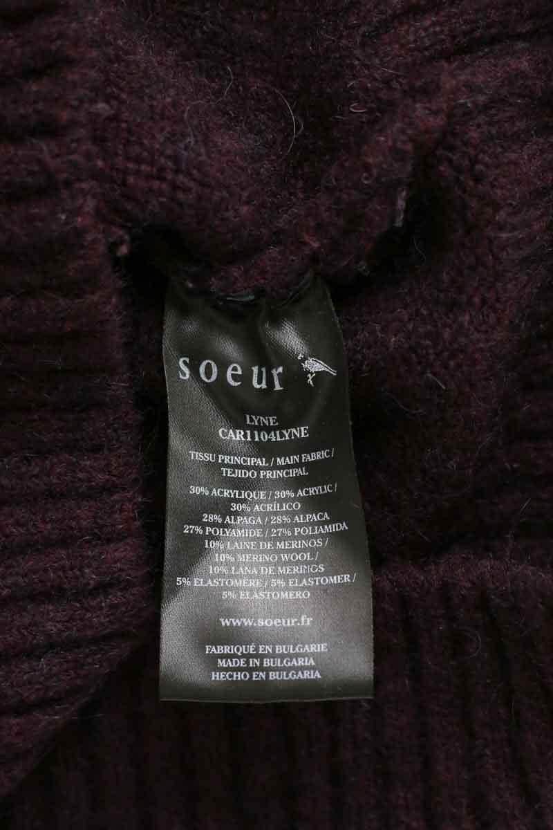 Cardigan Soeur Bordeaux en Laine