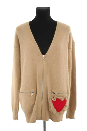 Cardigan Sonia Rykiel Beige en Laine, taille L - Seconde Main
