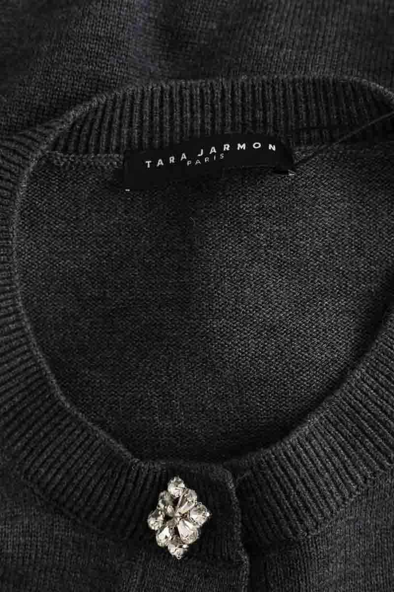 Cardigan Tara Jarmon Anthracite en Polyester