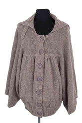 Cardigan Tara Jarmon Gris en Laine, taille S - Seconde Main
