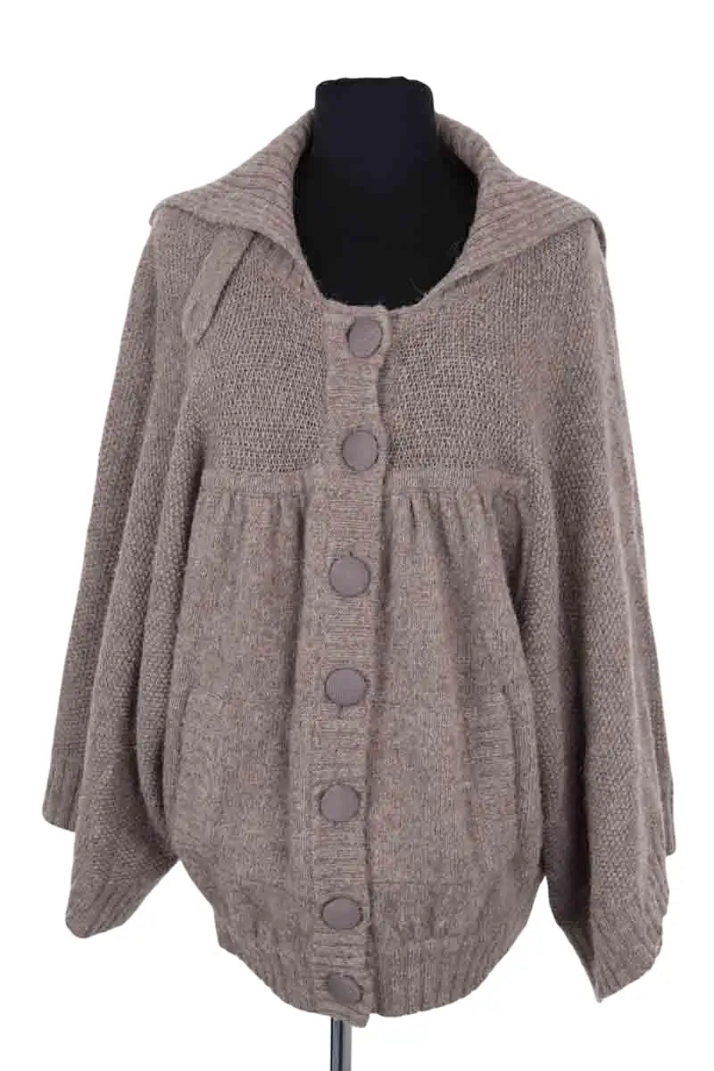 Cardigan Tara Jarmon Gris en Laine, taille S - Seconde Main