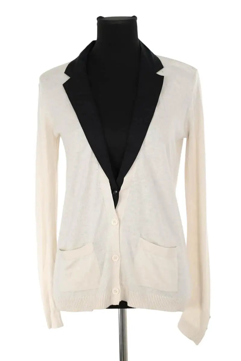 Cardigan The Kooples Beige en Coton, taille S - Seconde Main