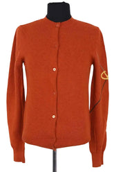 Cardigan Valentino Orange en Laine, taille S - Seconde Main