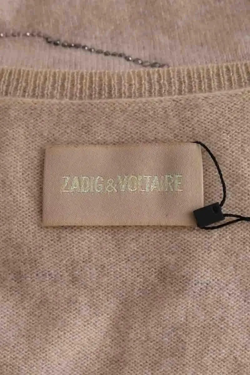 Cardigan Zadig & Voltaire Beige en Cachemire