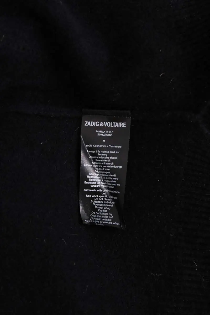 Cardigan Zadig & Voltaire Marla Gris en Cachemire