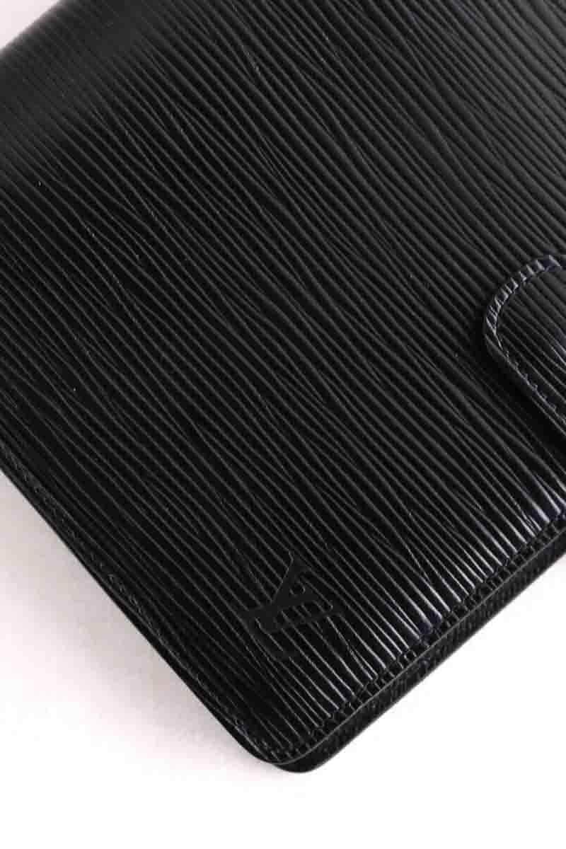 Carnet Louis Vuitton Black taiga leather Noir en 