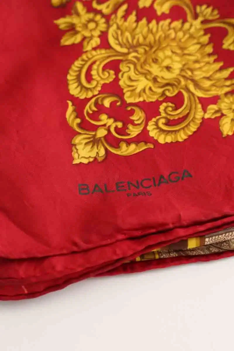 Carré Balenciaga Rouge en Soie