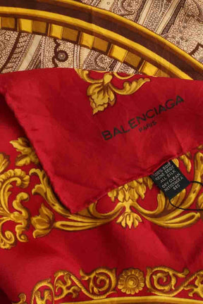 Carré Balenciaga Rouge en Soie