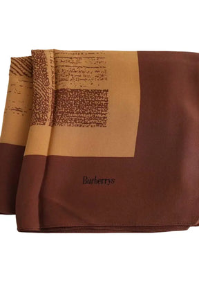 Carré Burberry Marron en Soie - Seconde Main