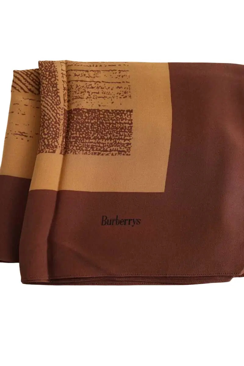 Carré Burberry Marron en Soie - Seconde Main