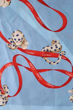 Carré Cartier Bleu en Soie