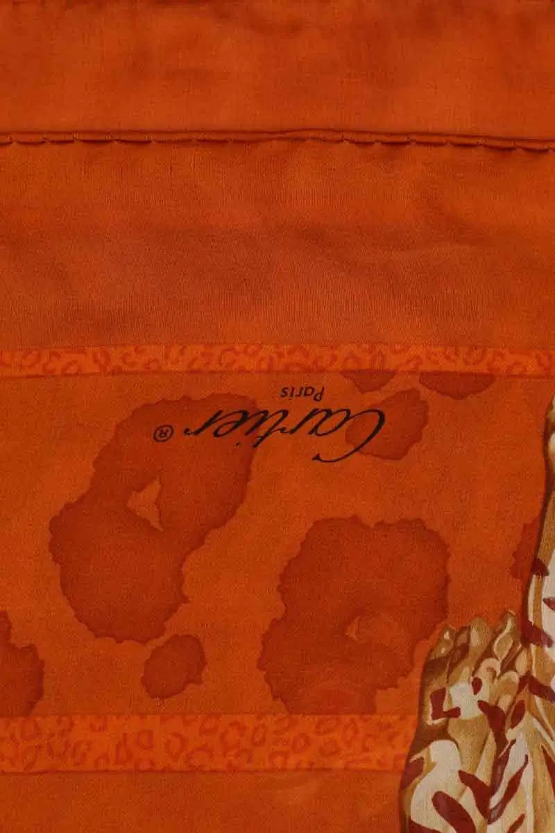Carré Cartier Orange en Soie