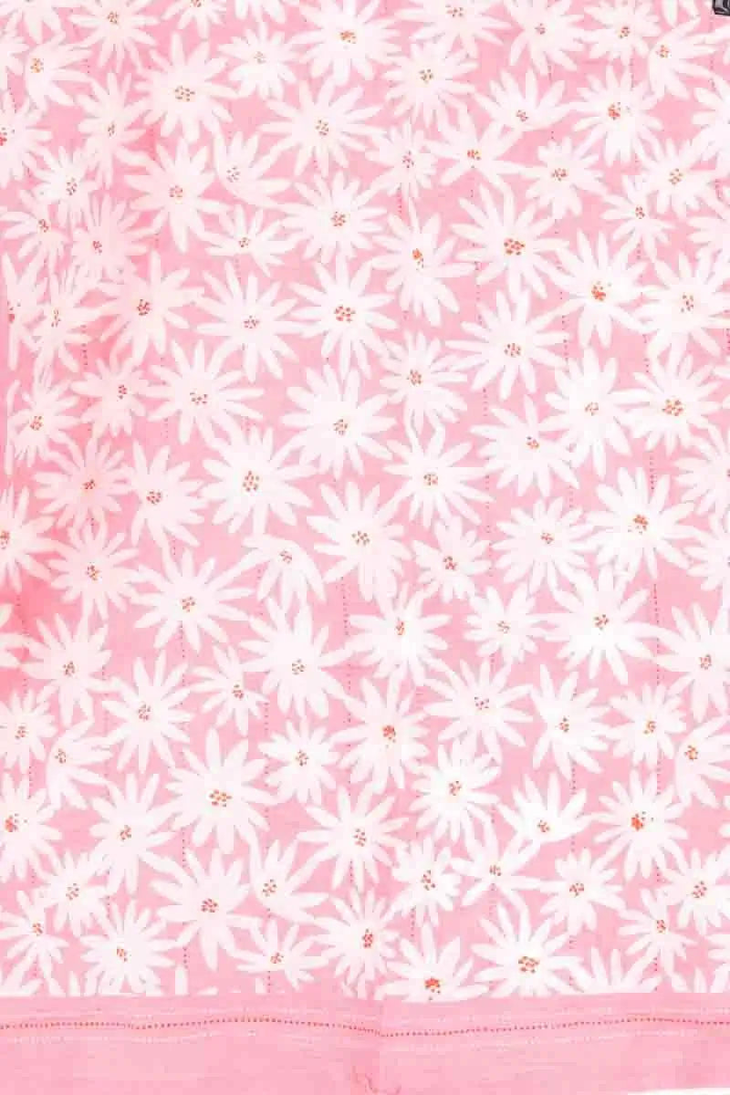 Carré Des Petits Hauts Omitou Rose en Coton