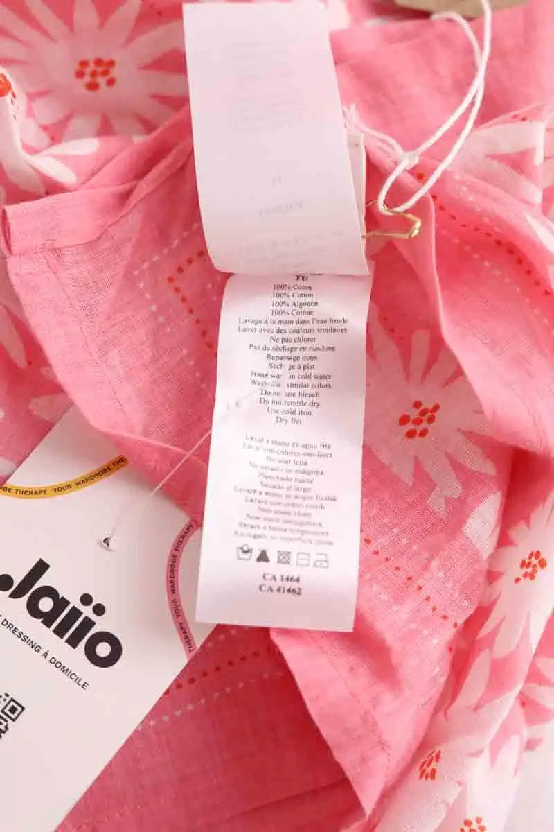 Carré Des Petits Hauts Omitou Rose en Coton