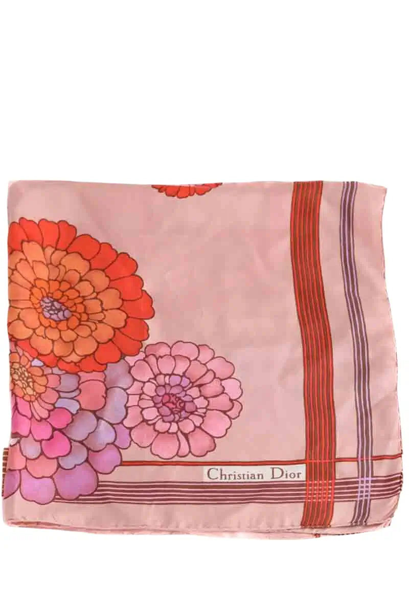 Carré Dior Rose en Soie - Seconde Main