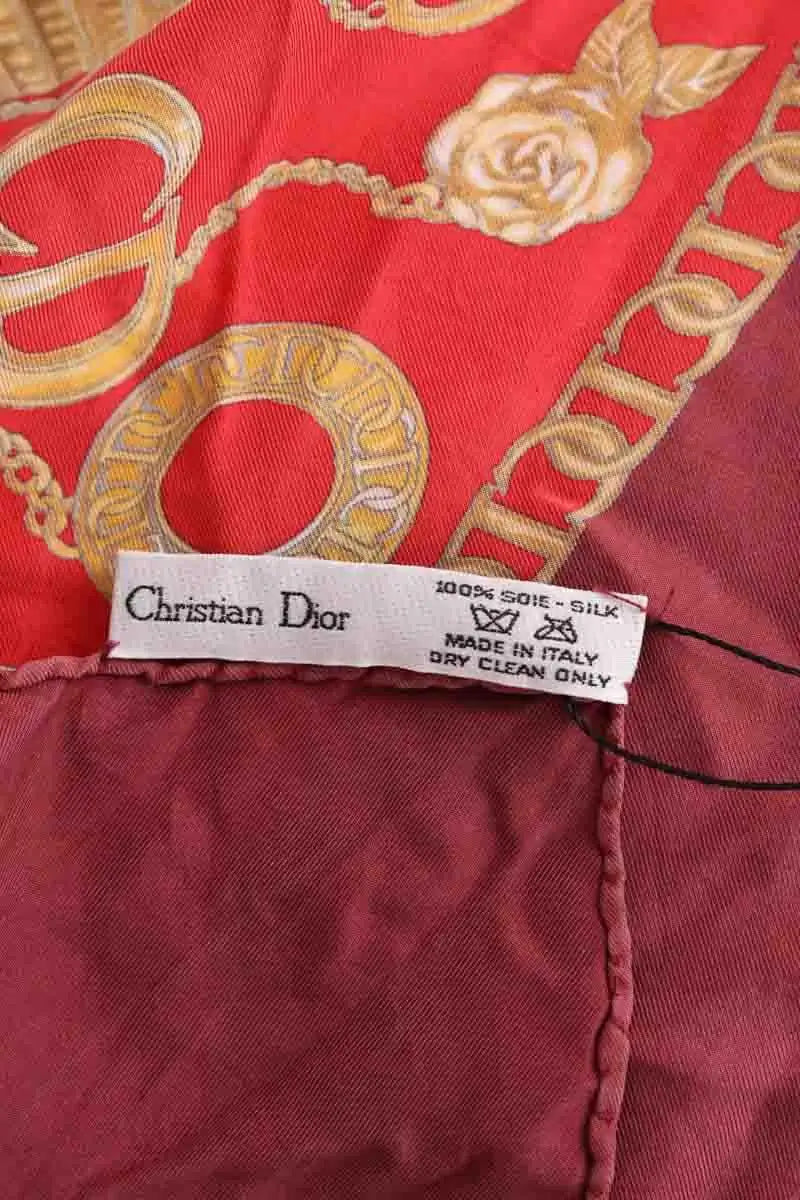 Carré Dior Rouge en Soie