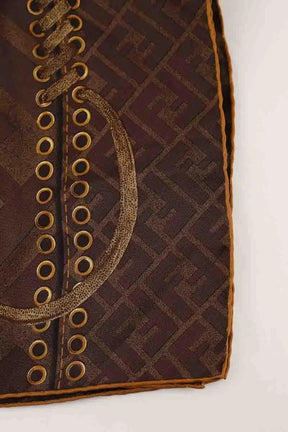 Carré Fendi Marron en Soie