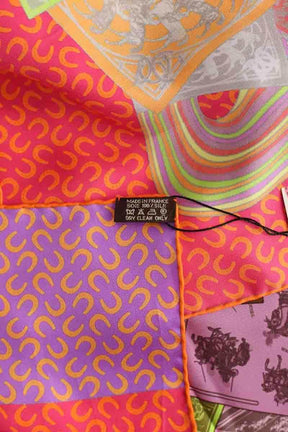 Carré Hermès A Cheval Sur Mon Carré Multicolore en Soie