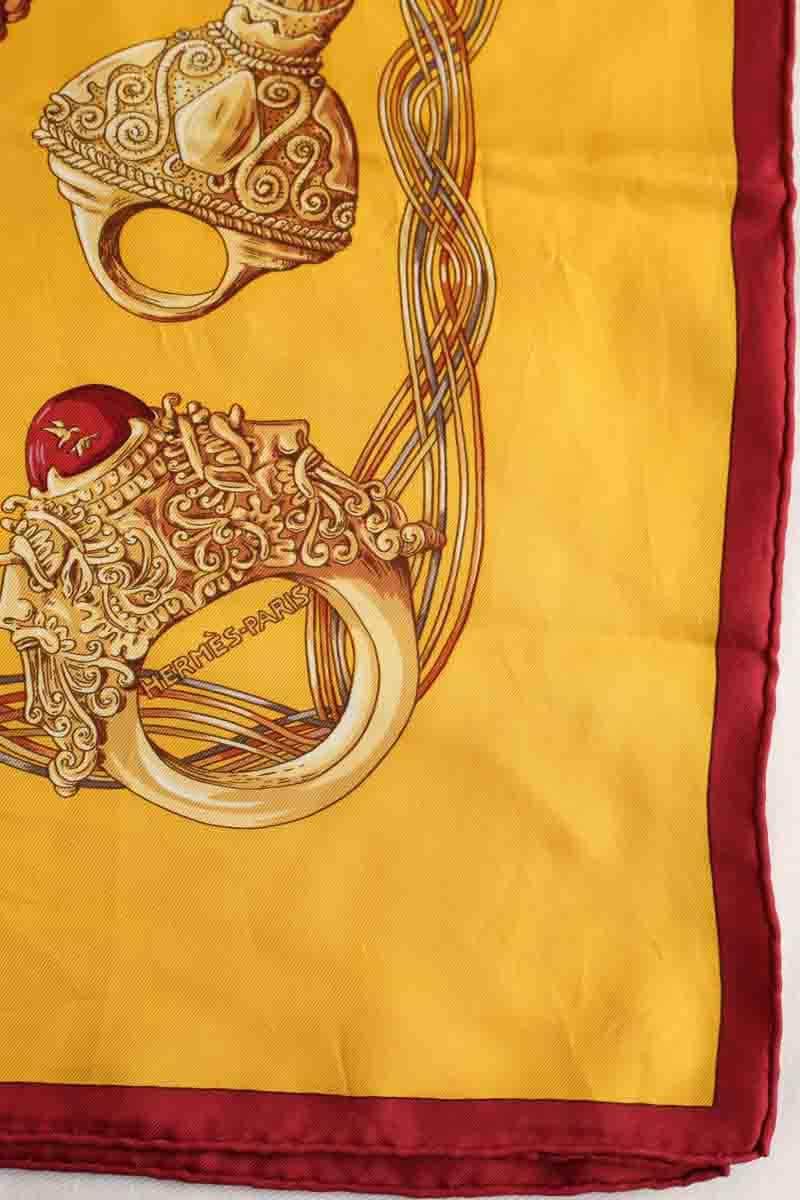 Carré Hermès Alliances du Monde Jaune en Soie