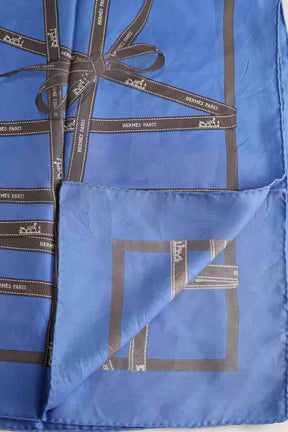 Carré Hermès Bleu en Soie