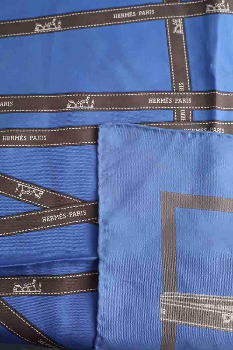 Carré Hermès Bleu en Soie