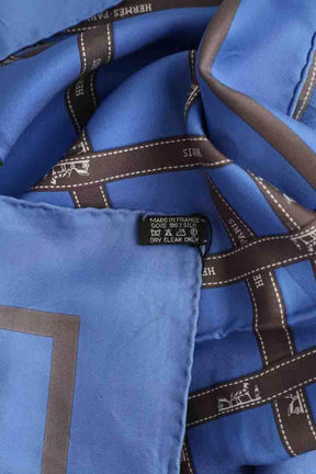Carré Hermès Bleu en Soie