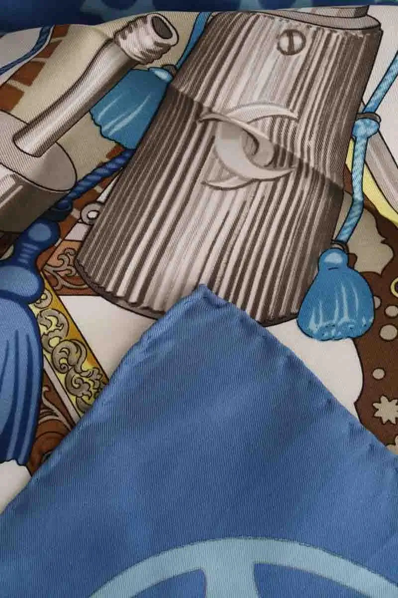 Carré Hermès Bleu en Soie