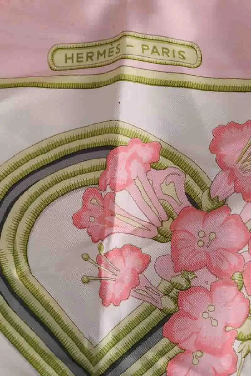 Carré Hermès Caraibes  Rose en Soie