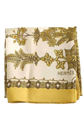 Carré Hermès Jaune en Soie - Seconde Main