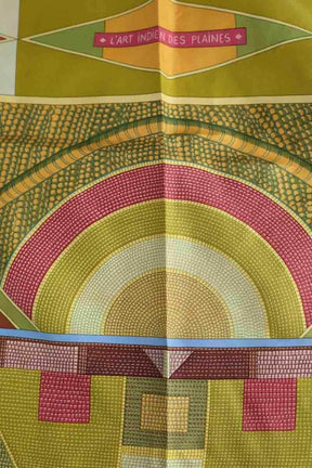 Carré Hermès L'Art Indien Des Plaines Multicolore en Soie