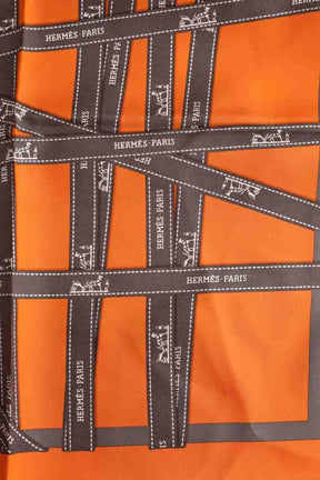 Carré Hermès Orange en Soie
